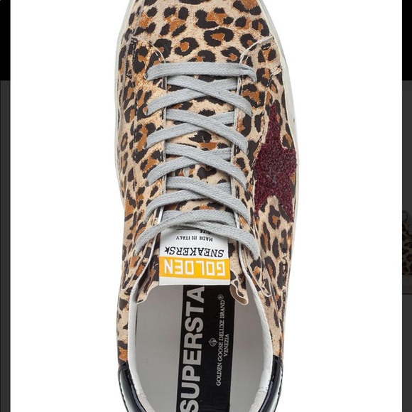 golden goose superstar python & leopard print sneakers